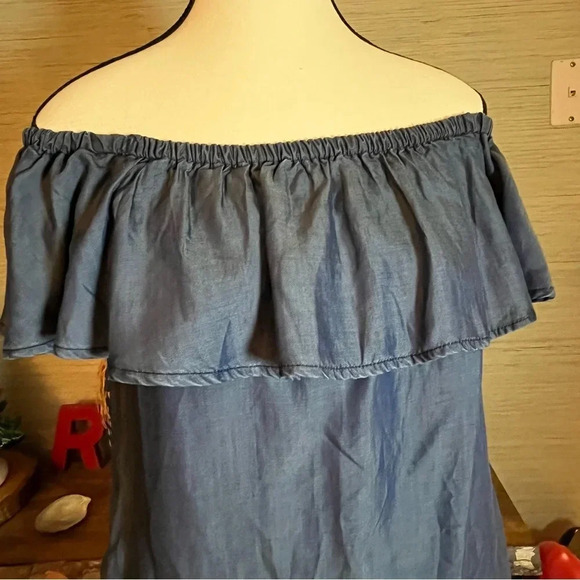 Tommy Bahama Chambray Cover-up Dress Woman’s Size XS Pockets Coastal Boho - Picture 3 of 6